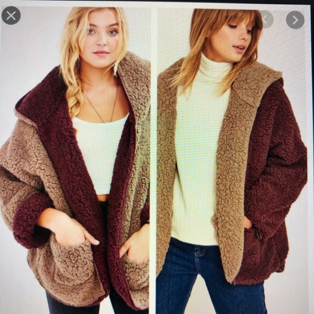 Urban Outfiters Reversible Sherpa Teddy Jacket